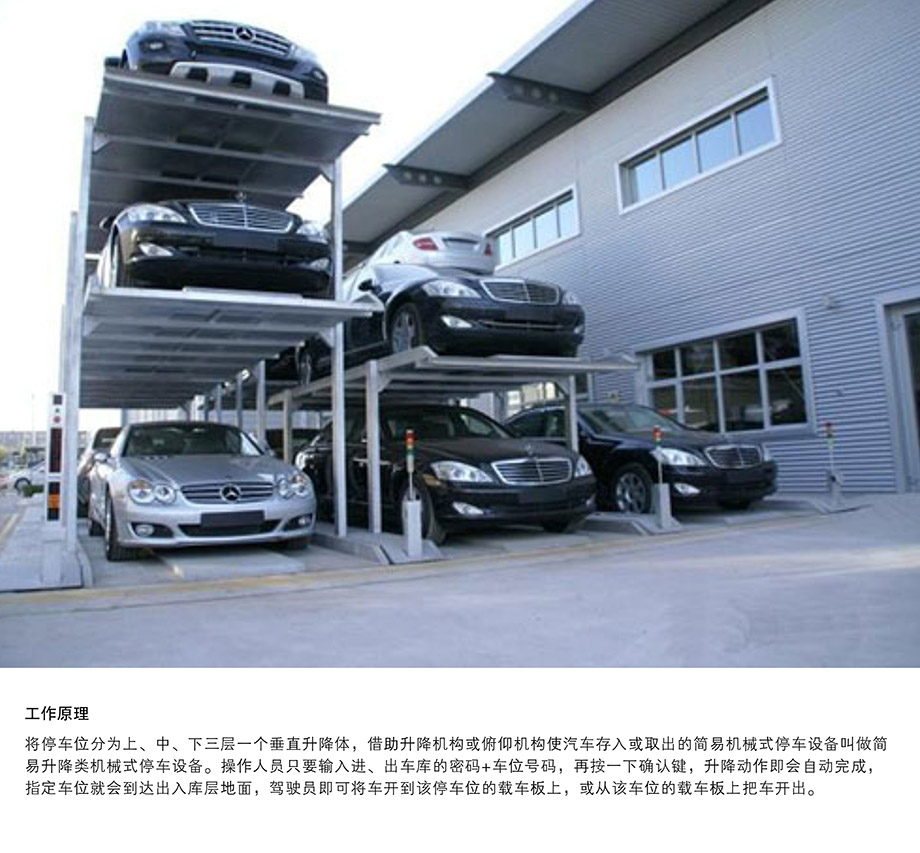 四川成都PJS3D2三层地坑简易升降停车设备工作原理