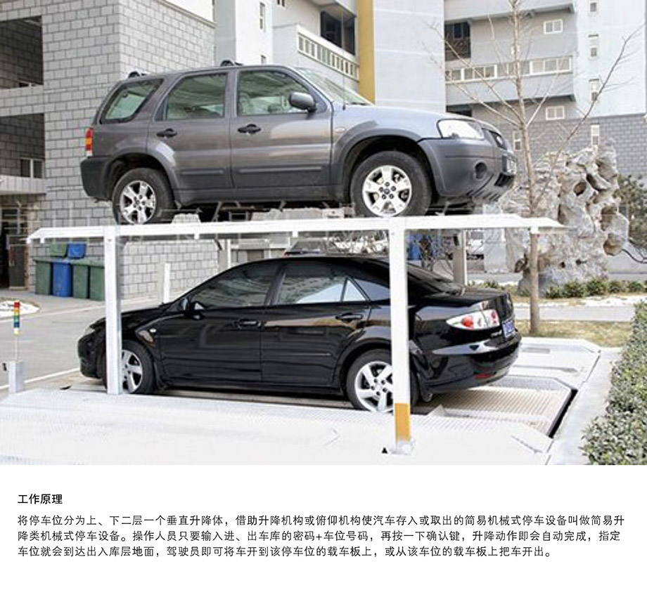 四川成都PJS2D1二层地坑简易升降停车设备工作原理