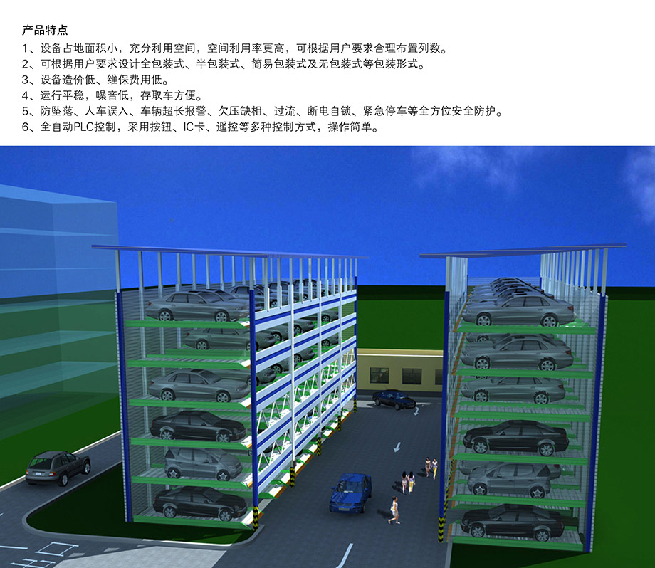 四川成都PSH6六层升降横移机械车位产品特点